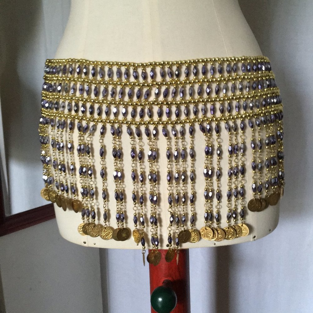 Bellydancing belt (gold and purple)